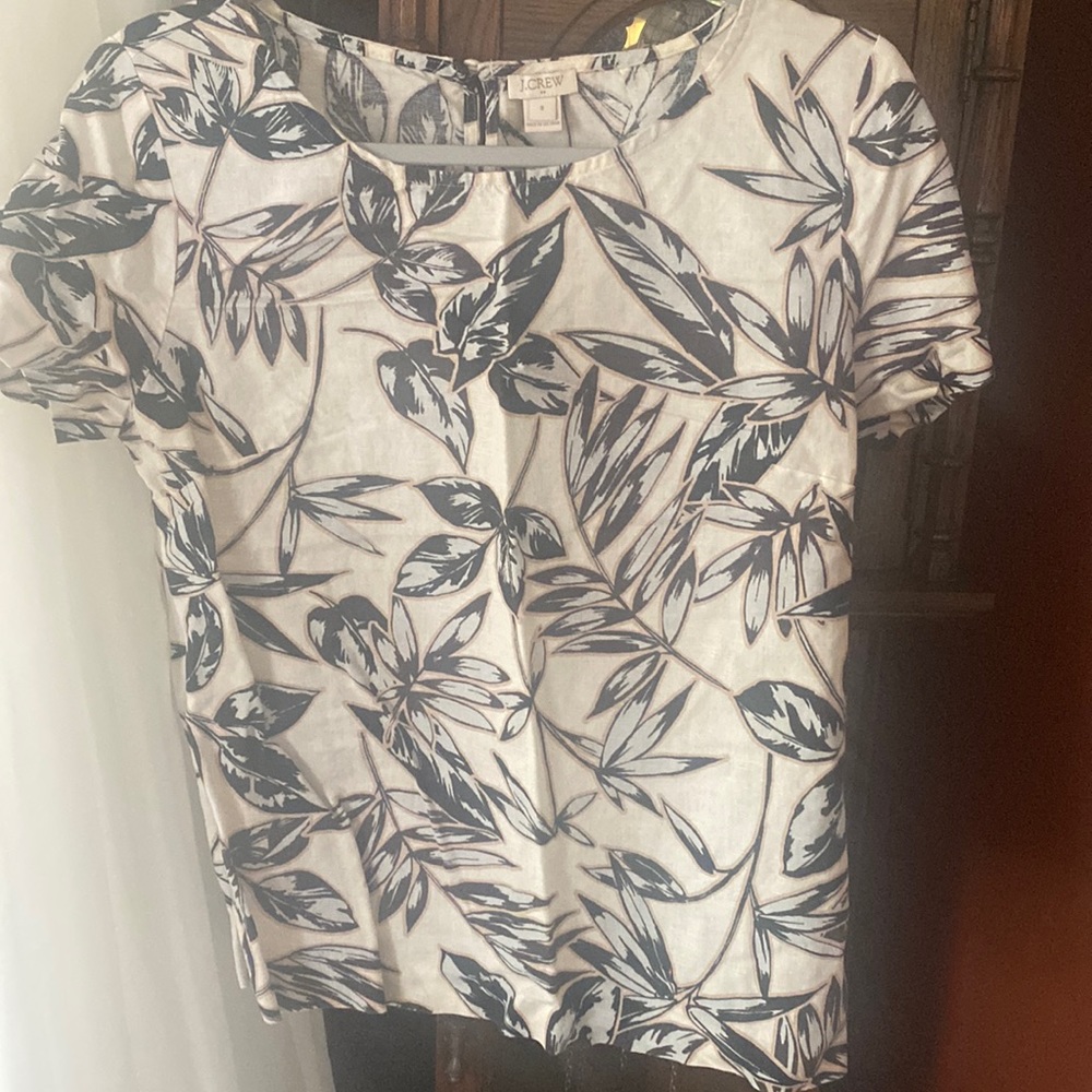 J.Crew Linen Floral Top - Small